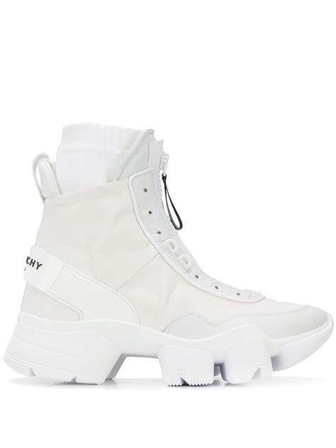 givenchy white sneakers|Givenchy jaw high white sneakers.